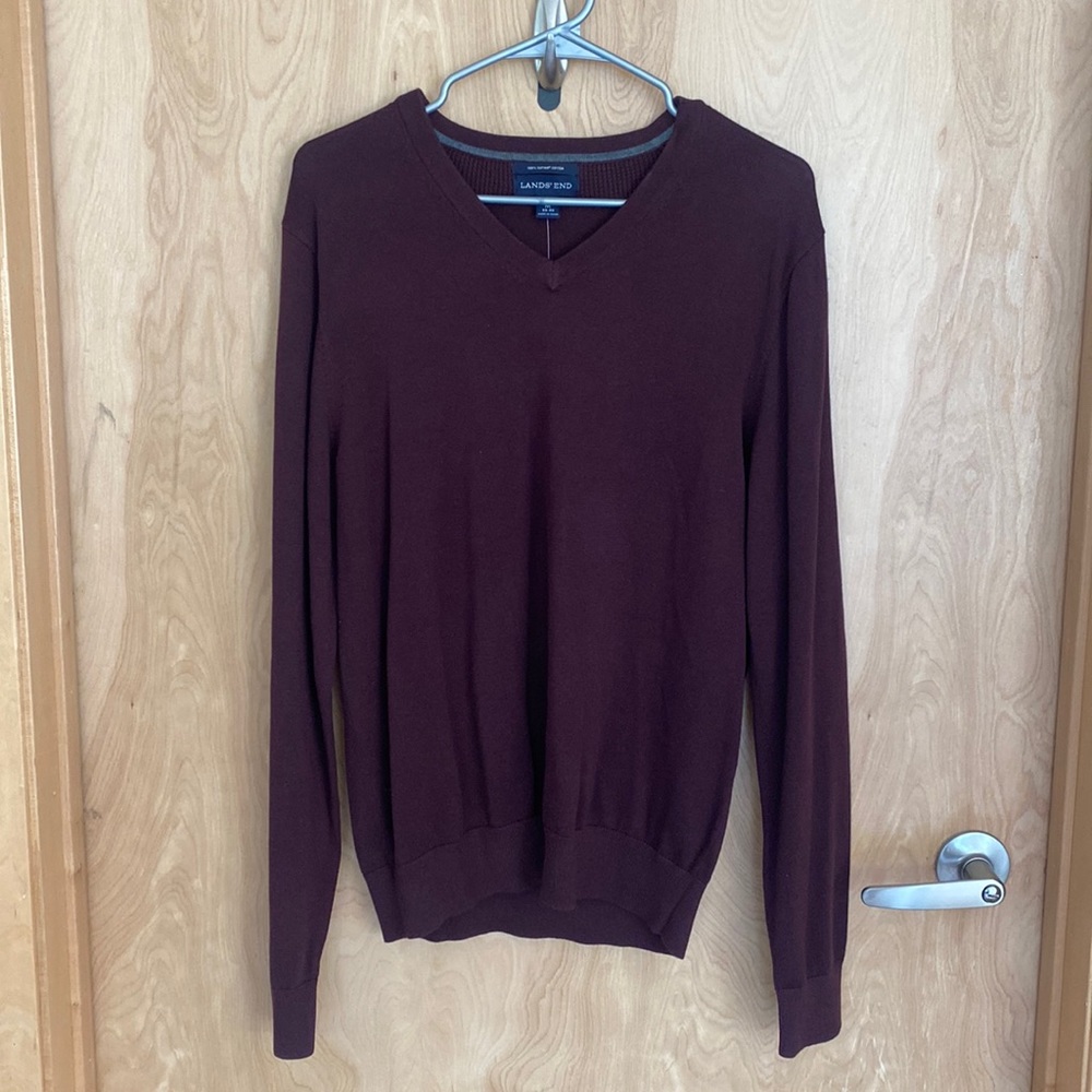 Land’s End Mens Long Sleeve V-neck sweater